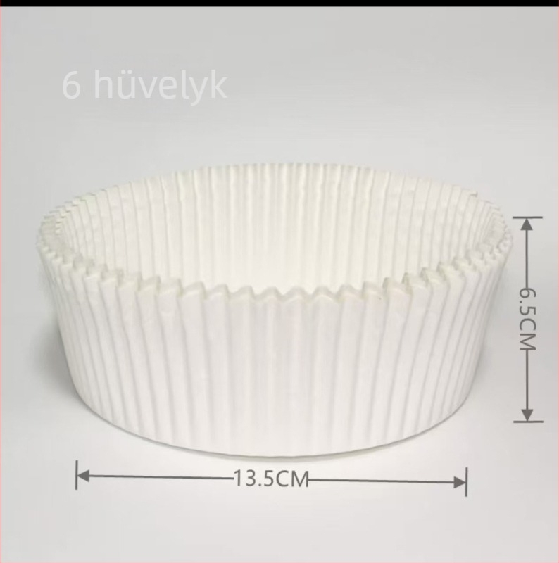 Baszk torta sütőpapír formák, 4, 6 és 8 hüvelyk, finom textúrájú pergamentpapír, többszörös redőkkel