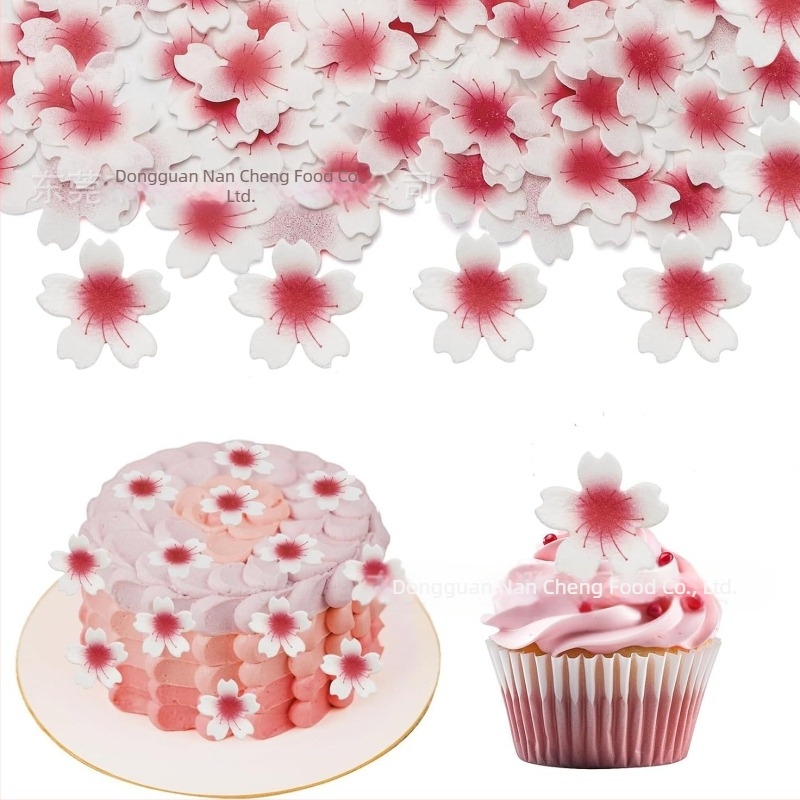 Ehető sakura virágok wafer papírból készült cupcake dekorációhoz