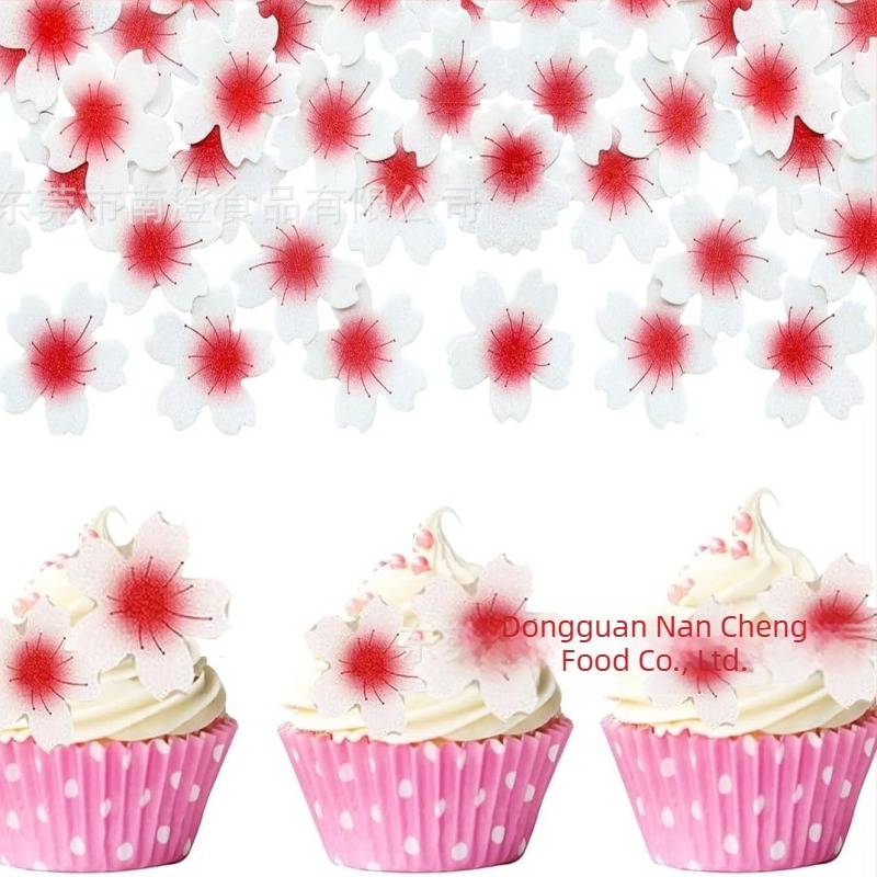 Ehető sakura virágok wafer papírból készült cupcake dekorációhoz