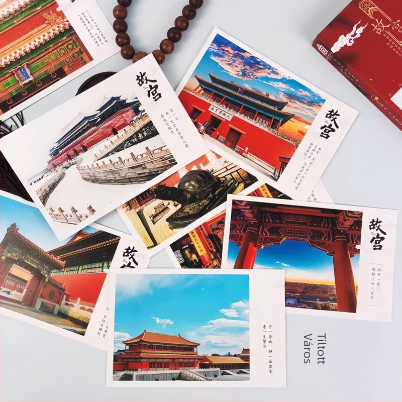 Beijing emlékképeslapok: 30 darab képeslap Tiltott Város és Mennyei Templom látképeivel