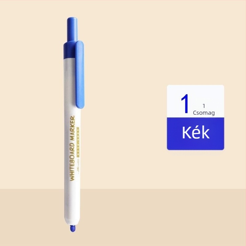 WB60 nyomógombos táblafilc fehér táblára, szagtalan, fekete/kék/piros színekben, nagy kapacitás, tanároknak