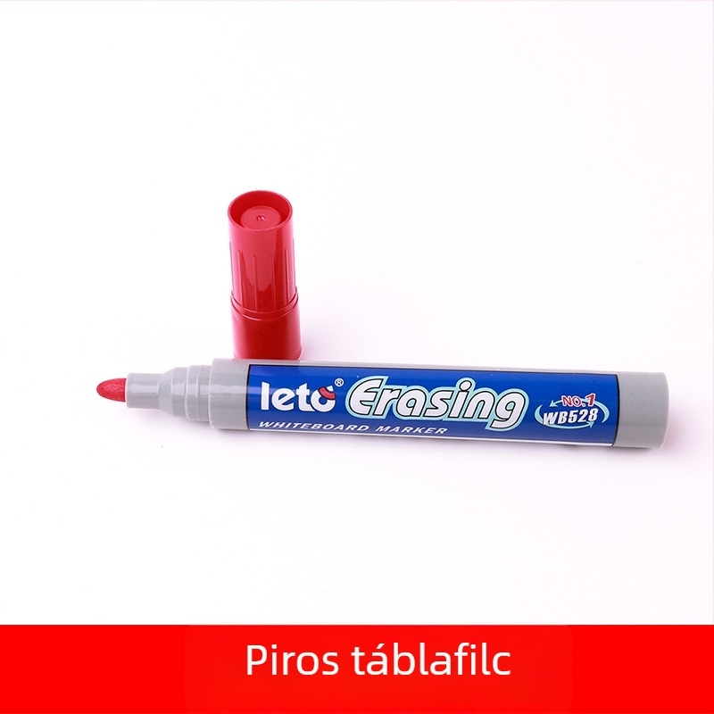 Fekete fehértábla marker, törölhető, széles heggyel, plakátokhoz és árjegyekhez