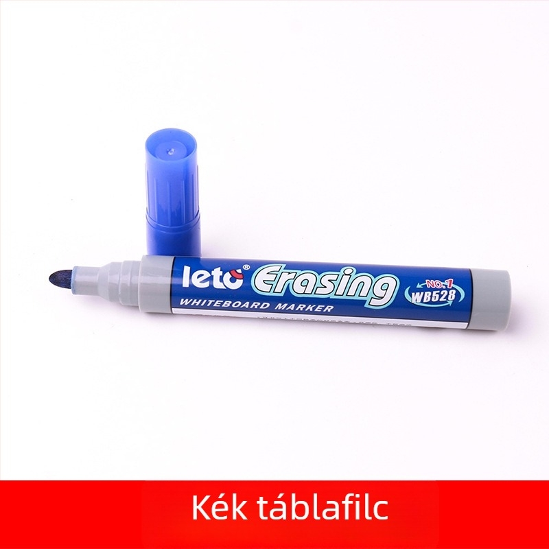 Fekete fehértábla marker, törölhető, széles heggyel, plakátokhoz és árjegyekhez
