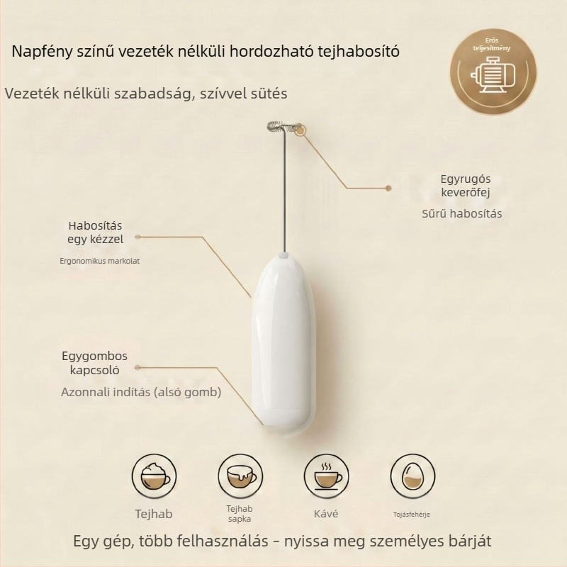 26 éves új modell kézi, vezetéknélküli elektromos tojáshabverő otthoni konyhához