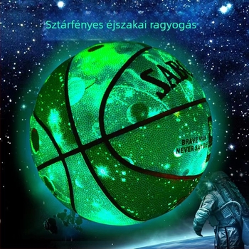Éjszakai világító fluoreszcens kosárlabda, méret 7, fényvisszaverő a fiatalok és középiskolások számára