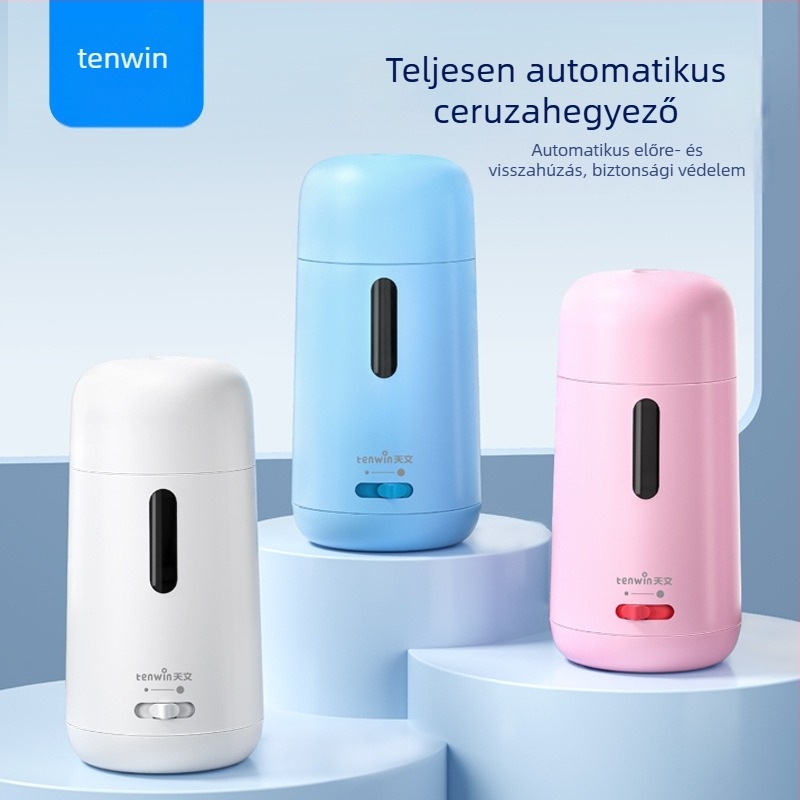 Teljesen automata elektromos ceruzahegyező gyerekeknek, óvodától a 2. osztályig, újratölthető