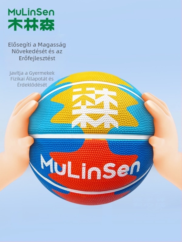 Mulinsen Gyerekeknek Szánt Kosárlabda No.5 - Beltéri és Kültéri, Tartós Gumilabda