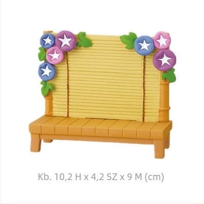 Japán Zakka Fox Hall könyvespolc macska dekorfigura – mini jelenet