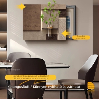 Hidroponikus zöld növényekkel díszített árammérő doboz dekoratív kép — DIY fúrás nélküli, főkapcsoló fedő multimédiás dobozhoz