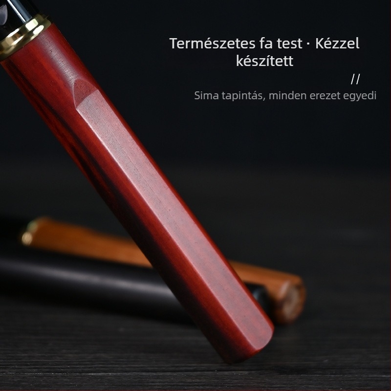 Szantálfa tölthető toll a aláíráshoz és kalligráfiához, retro stílus, gravírozható