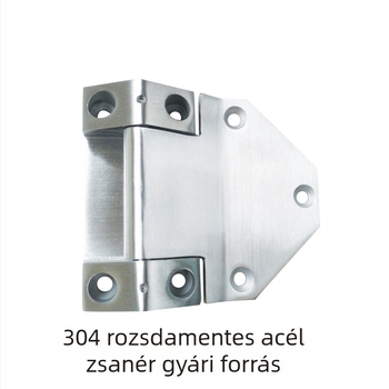 304 rozsdamentes acél ajtópánt, nehéz terhelésű, vastagított ipari kivitel