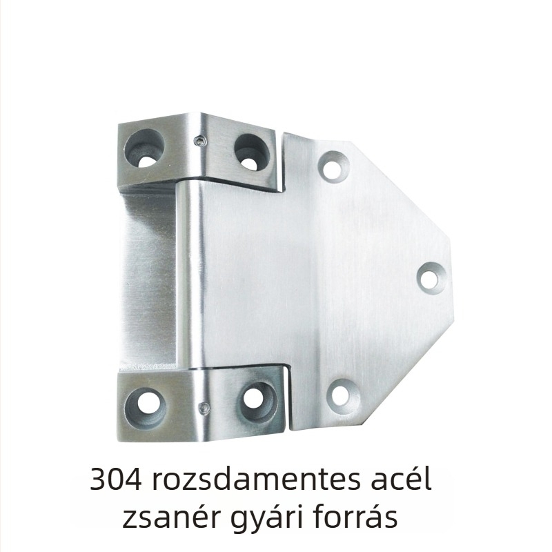 304 rozsdamentes acél ajtópánt, nehéz terhelésű, vastagított ipari kivitel