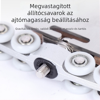 Üveges tolóajtó függő kereke – vasból és rozsdamentes acélból