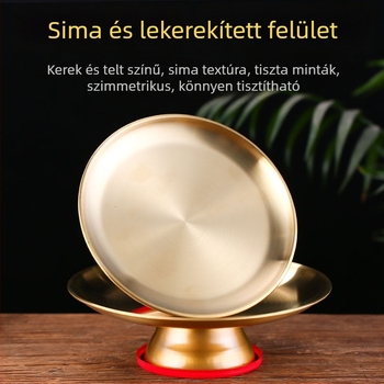Új vastag titánium arany gyümölcstál Buddha oltárhoz, otthoni használatra