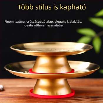 Új vastag titánium arany gyümölcstál Buddha oltárhoz, otthoni használatra
