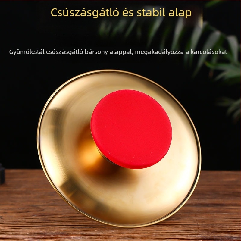 Új vastag titánium arany gyümölcstál Buddha oltárhoz, otthoni használatra
