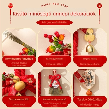Kínai csomó dísz ajtókilincshez, 2026, a ló éve, tavaszi ünnepi dekoráció