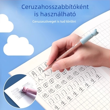 Rajzfilmfigurás ceruzakap radírral, aranyos védő sapka kezdőknek