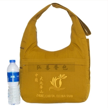 Hongshan Jiuhua Mountain vászon füstölő táska, félhold alakú, buddhista crossbody táska