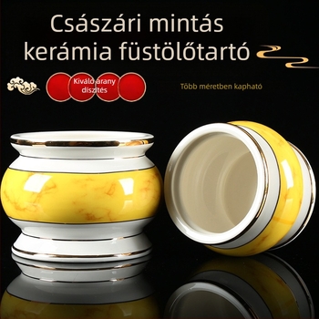 Császári mintájú kerámia tömjénező beltéri használatra