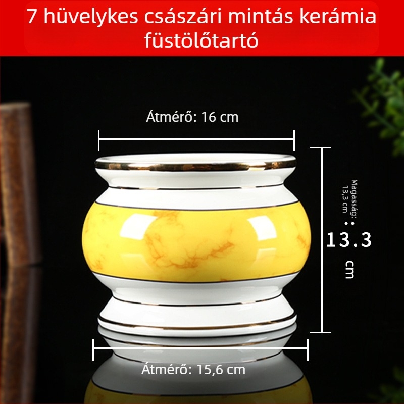 Császári mintájú kerámia tömjénező beltéri használatra