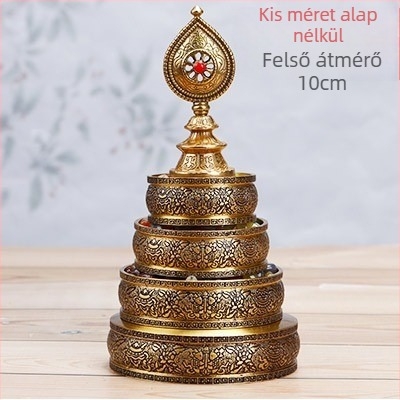 Tiszta réz mandala tál, kézzel faragott buddhista oltár dekoráció, hét kincses mandala