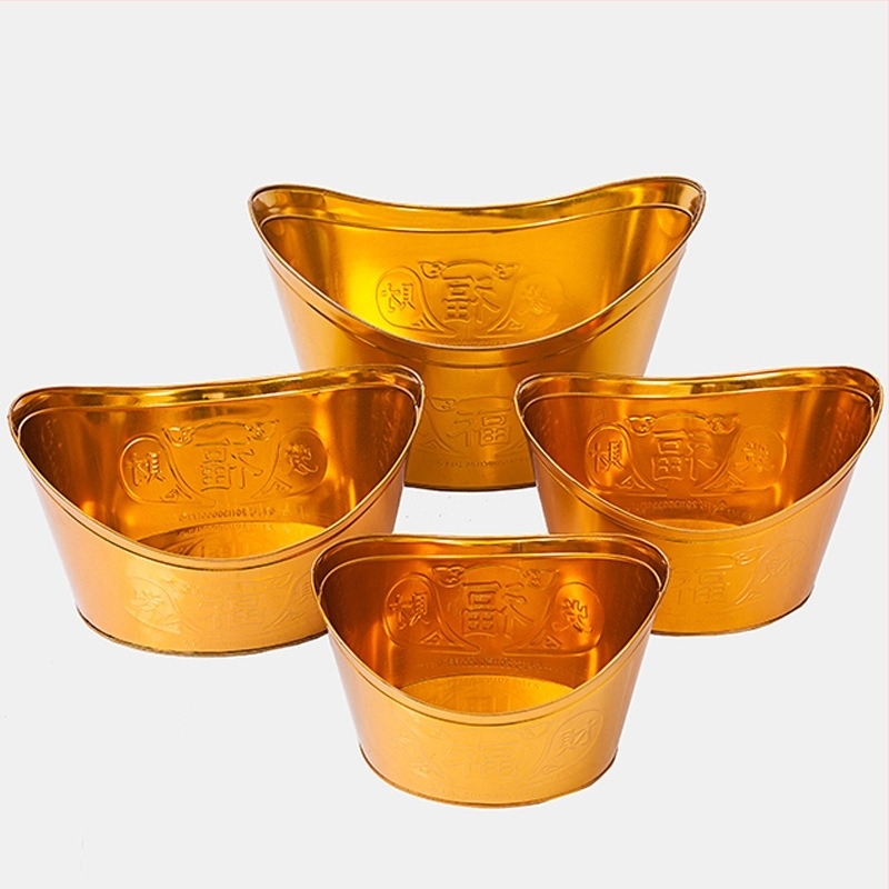 Vasból készült papír égető censer ingot alakú medencével