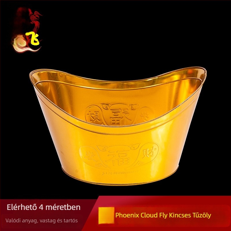 Vasból készült papír égető censer ingot alakú medencével