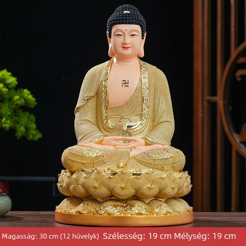 Gyanta Buddha szobor otthoni imádatra – Amitábha, Sákjamuni és Gyógyító Buddha