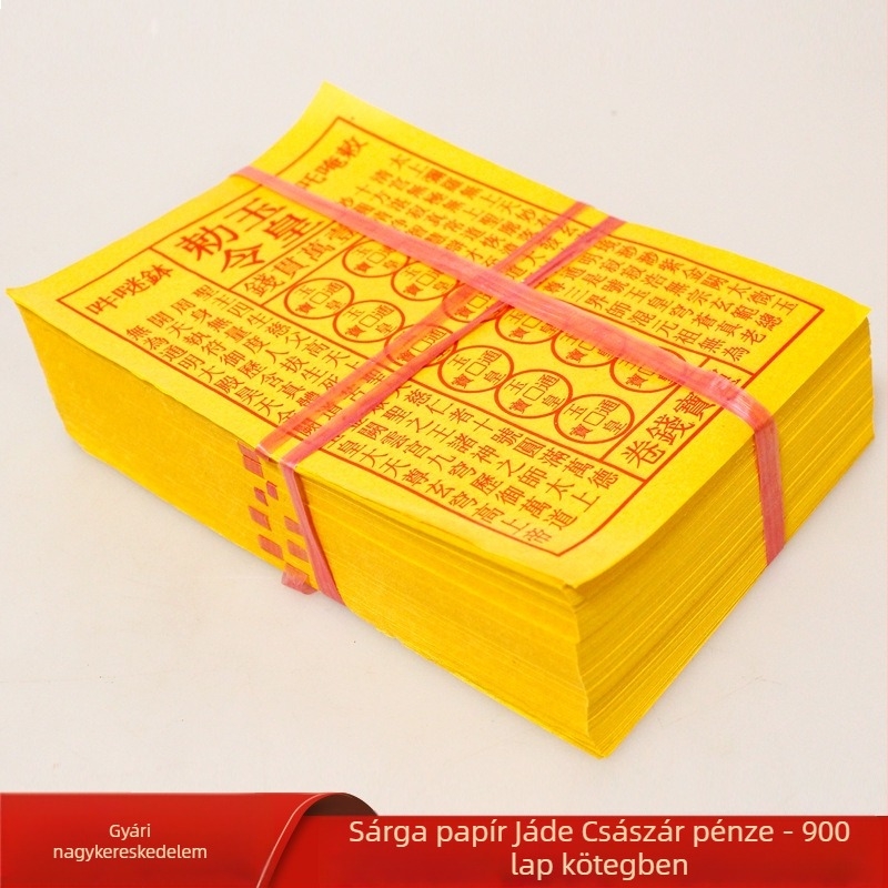 Jade Emperor sárga jós papírkészlet Lingbao és Tongbao érmékkel