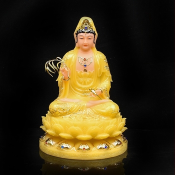 Guanyin Bodhiszattva házi használatra fehér márványból készült szobor Shakyamuni, Ksitigarbha és Maitreya – Három Szentek