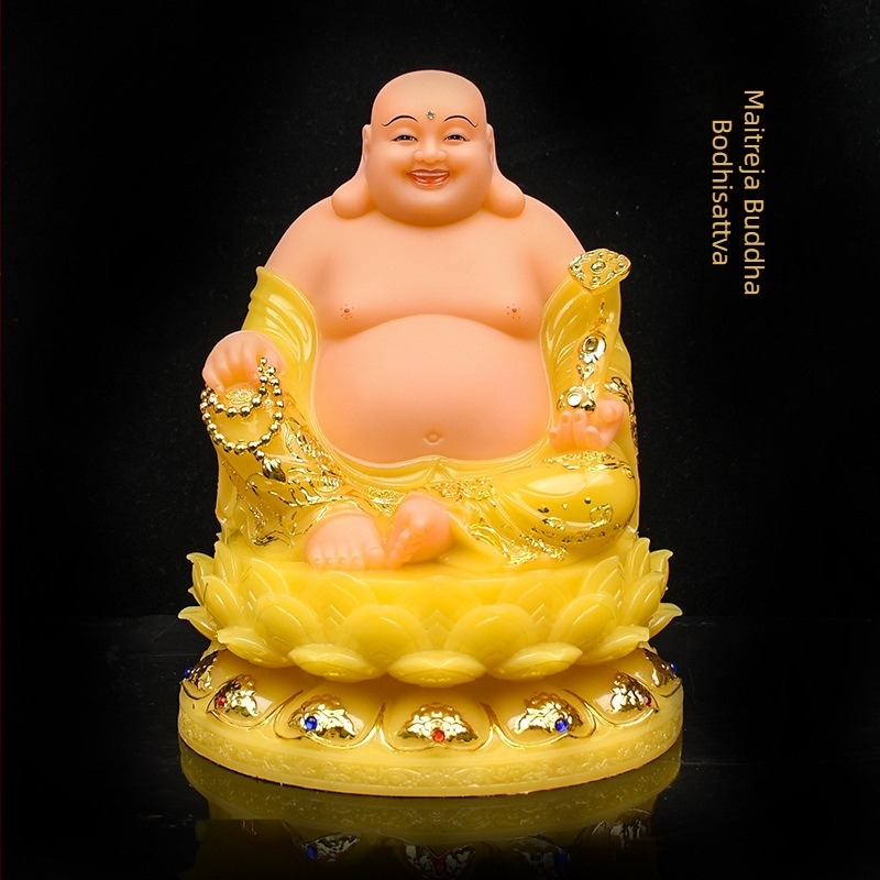 Guanyin Bodhiszattva házi használatra fehér márványból készült szobor Shakyamuni, Ksitigarbha és Maitreya – Három Szentek