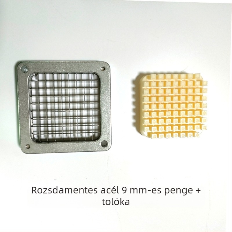 Többfunkciós krumplivágó push-pull működtetéssel, szeletekre és kockákra vágáshoz, rozsdamentes acél konyhai eszköz