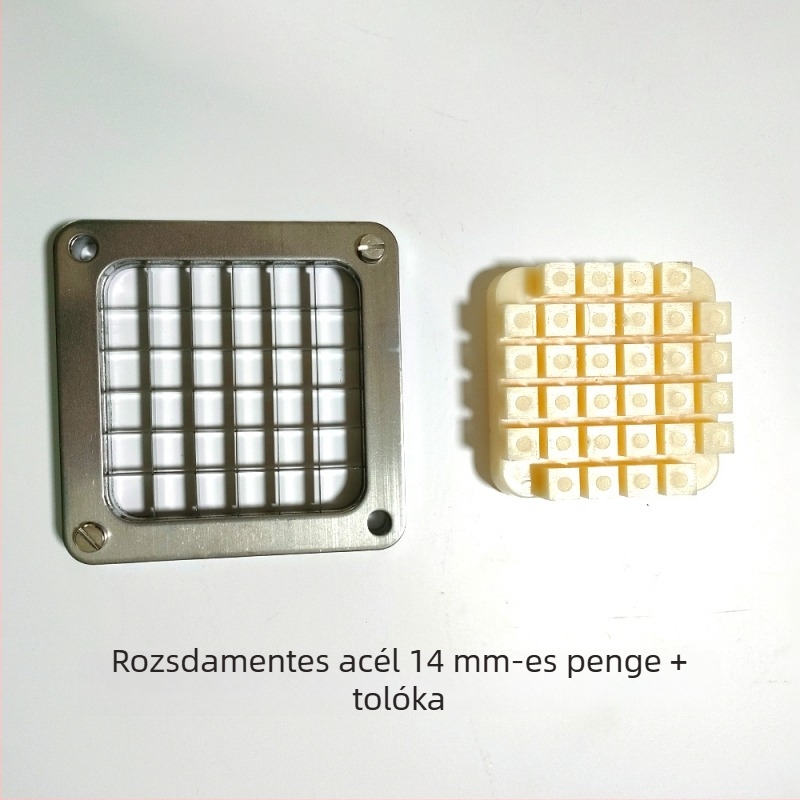 Többfunkciós krumplivágó push-pull működtetéssel, szeletekre és kockákra vágáshoz, rozsdamentes acél konyhai eszköz