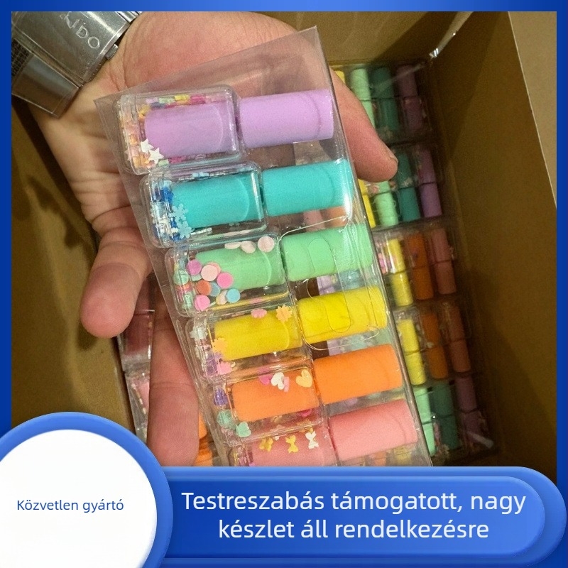 Guyu sorozat körömlakk Highlighter készlet – karikatúra forma, ferde fej, 6 db