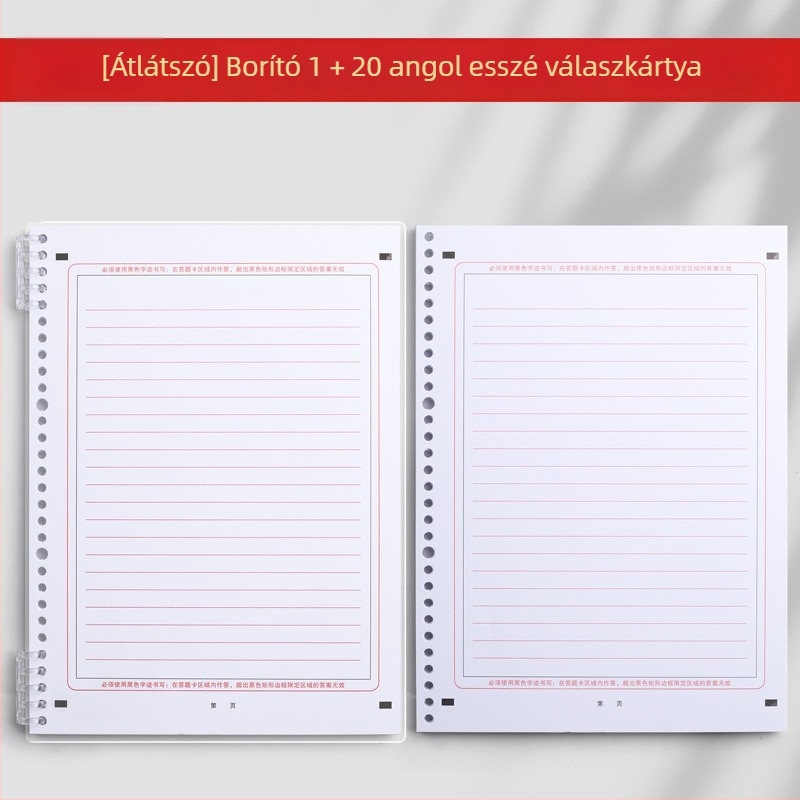 A4-es angol összetett papír, kivehető, kétoldalas, 120 g/m², 20 lap