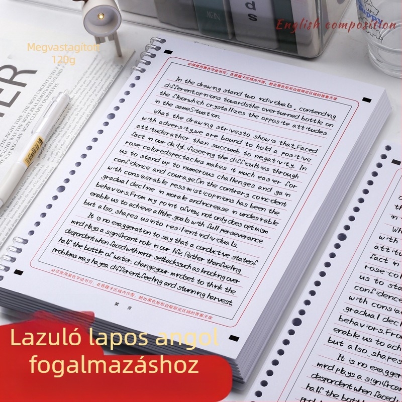 A4-es angol összetett papír, kivehető, kétoldalas, 120 g/m², 20 lap