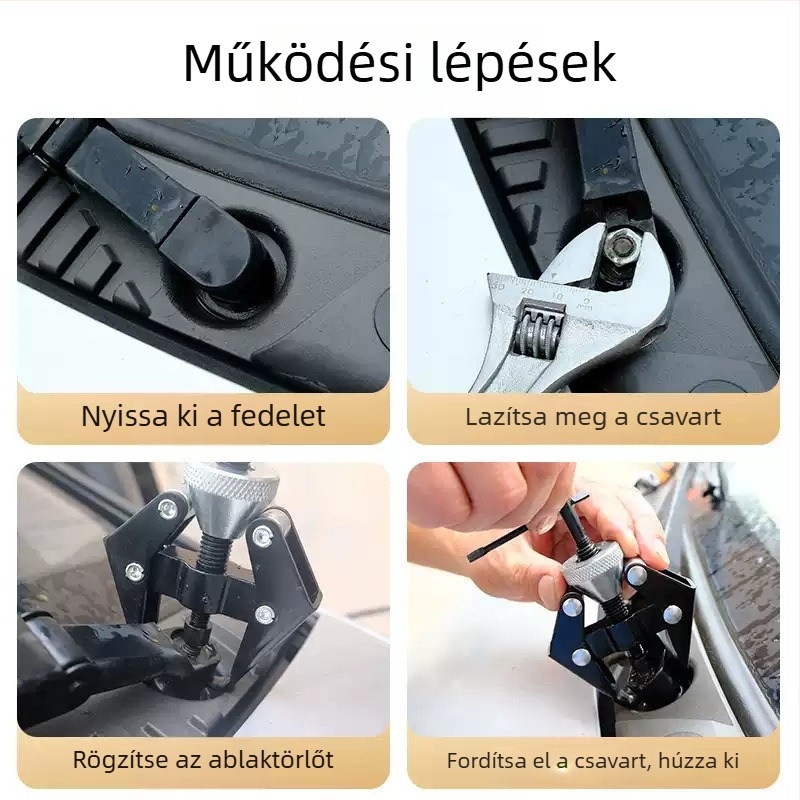 Autó ablaktörlőkar leszerelő eszköz
