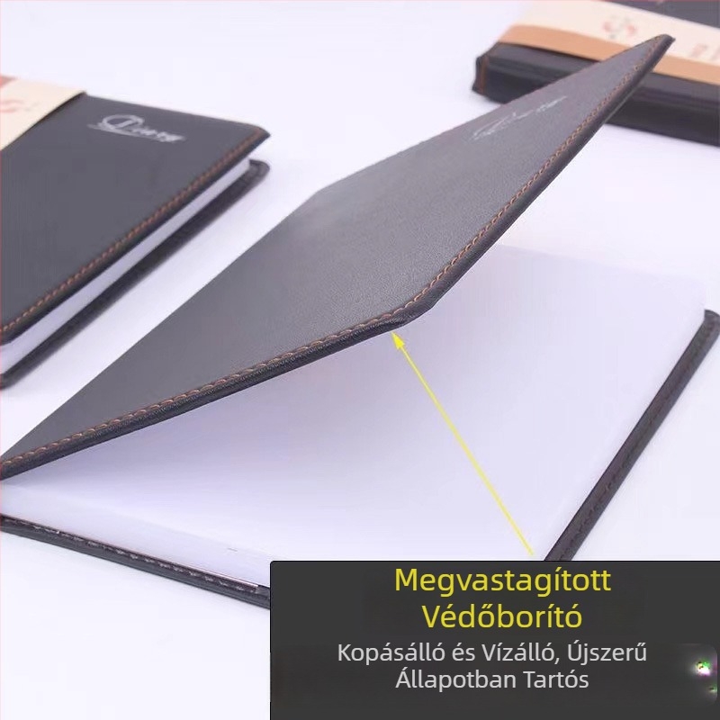 Shenshi bőrhatású notesz, A5–A4 formátum, üzleti irodai napló, 32K, könnyű, ragasztott kötés