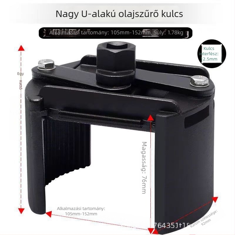 U-alakú olajszűrő kulcs — multifunkcionális, állítható szűrő eltávolító eszköz
