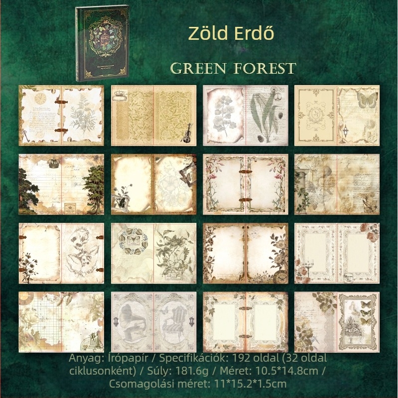 Írható aranyozott notesz, európai retro DIY naplóanyag, diákoknak szánt irodai jegyzetfüzet