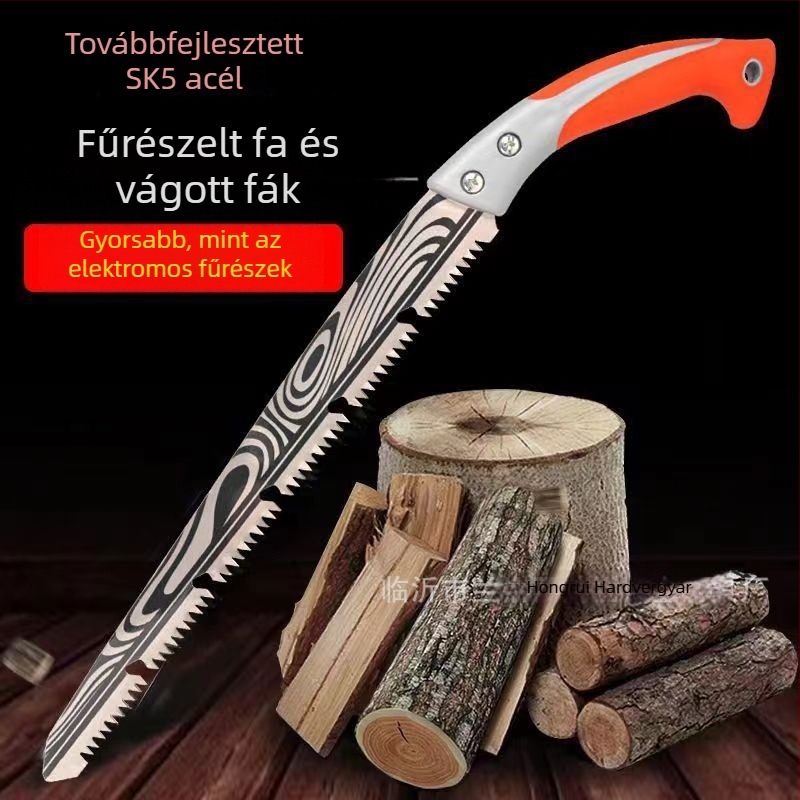 Hosszított kézi fűrész fa- és kertészeti munkákhoz, extralarge méret, fákhoz és palántákhoz