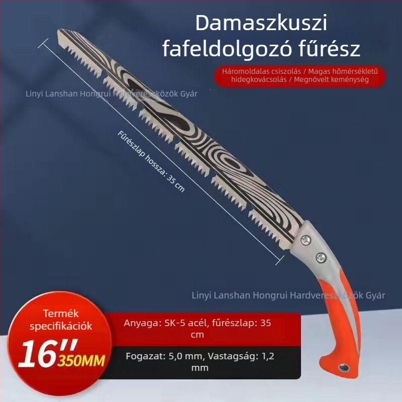 Hosszított kézi fűrész fa- és kertészeti munkákhoz, extralarge méret, fákhoz és palántákhoz