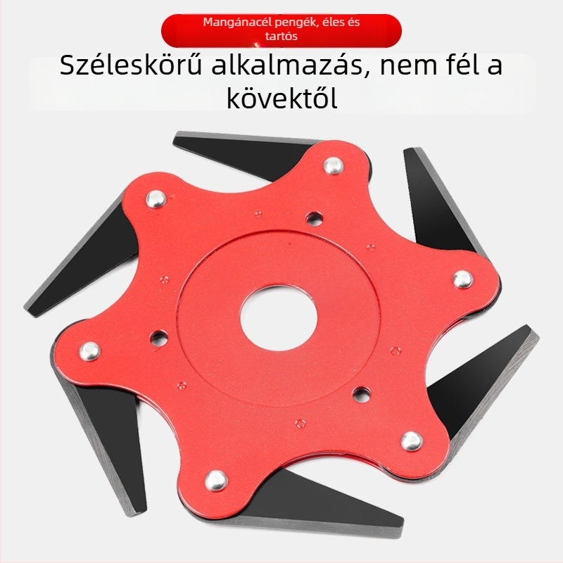 Hat penge fűnyíróhoz – forgó fej három pengeivel