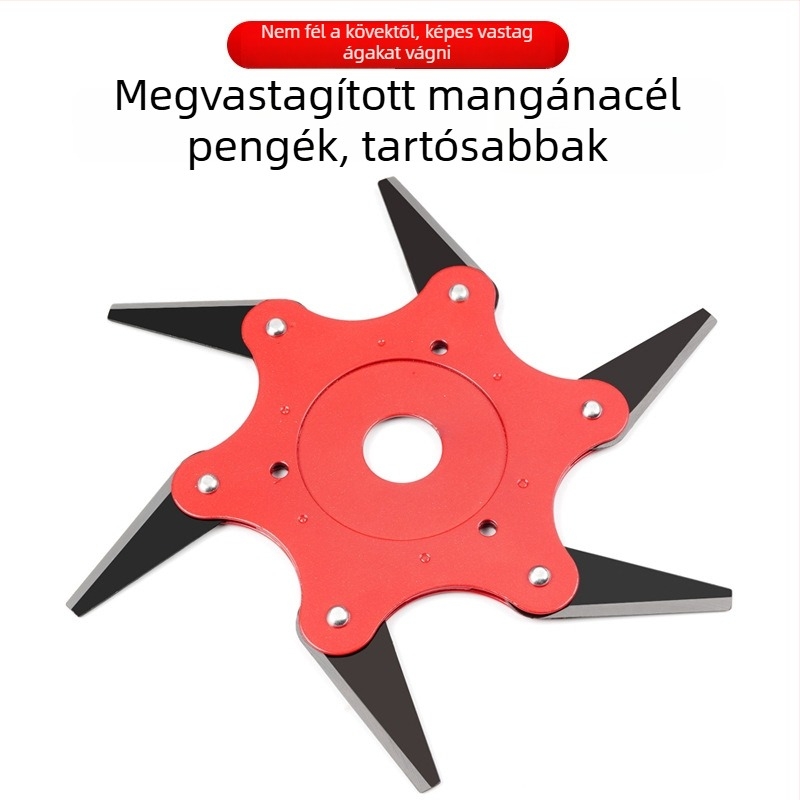 Hat penge fűnyíróhoz – forgó fej három pengeivel