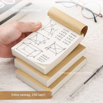 Üres zsebfüzet DIY kreatív anyagokhoz, egyszerű, ultra vastag vázlatfüzet nosztalgikus retro stílussal