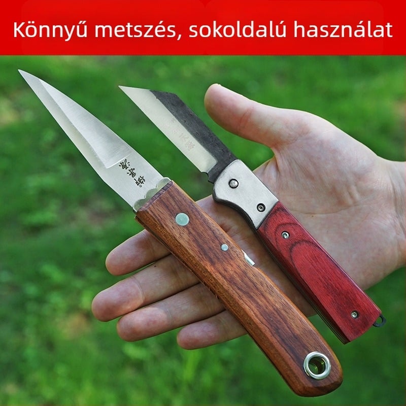 Összecsukható acél oltókés, teljes oltó szerszámkészlet gyümölcsfákhoz és palántákhoz a kertben