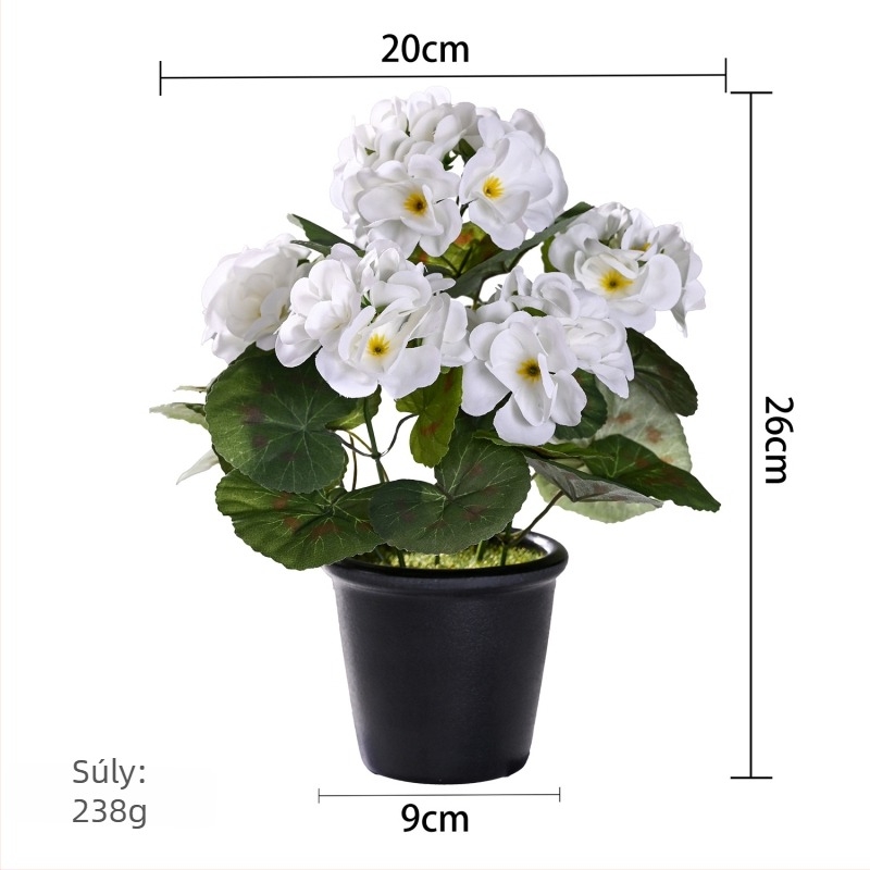 Mesterséges begónia, pothos és borostyán levelű kúszónövény köteg, műanyag levelekkel díszítésre, magasság kb. 36 cm
