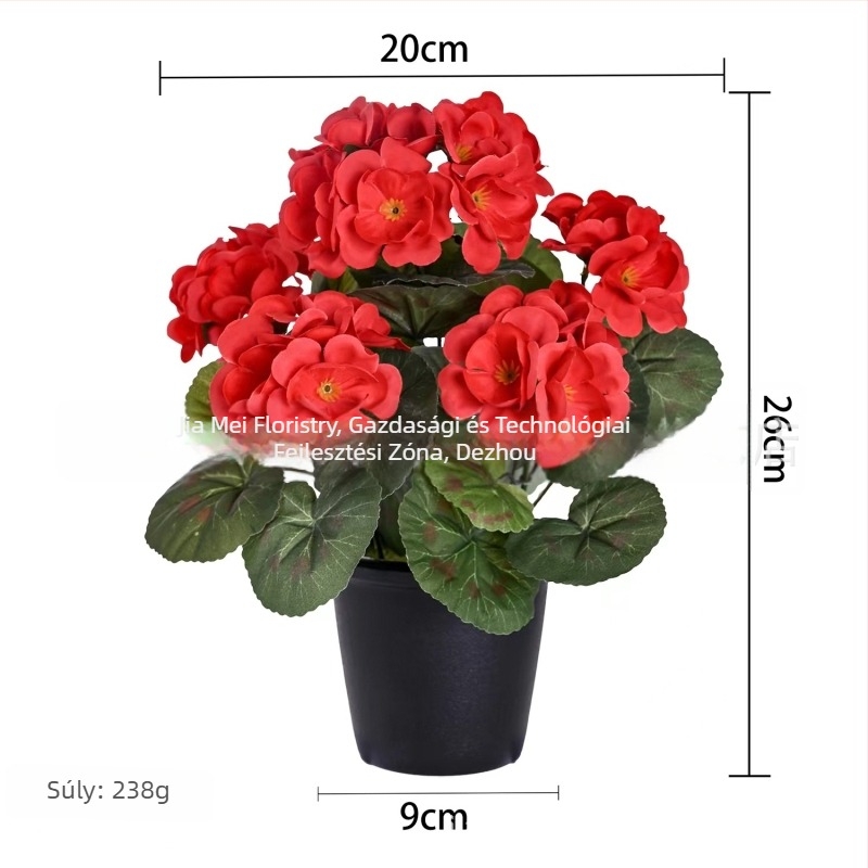 Mesterséges begónia, pothos és borostyán levelű kúszónövény köteg, műanyag levelekkel díszítésre, magasság kb. 36 cm