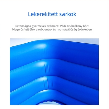 Családi felfújható medence otthonra és kültérre, nagy összecsukható medence gyerekeknek és felnőtteknek.